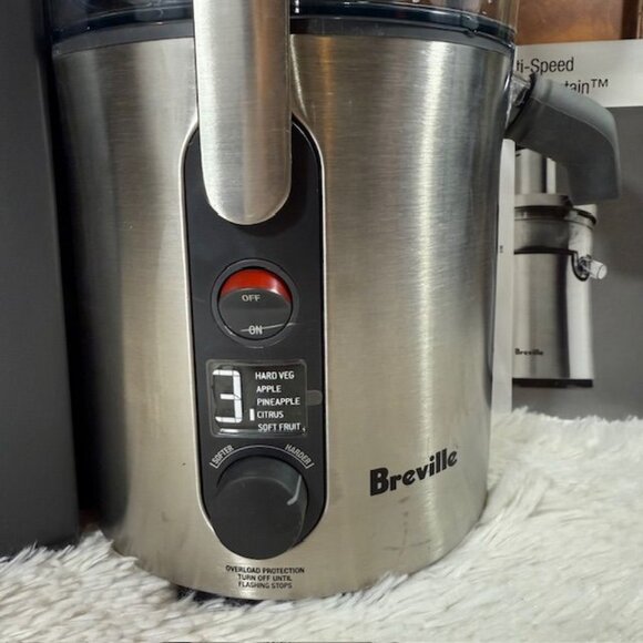 NWOT Breville BJE510XL Juice Fountain Multi-Speed 900-Watt Juicer - Picture 10 of 16